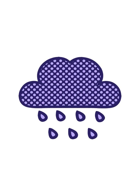 Bobbing motion animation of comic book style cartoon of a storm rain cloud Stock Footage 324452818