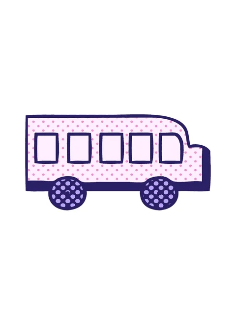 Bobbing motion animation of comic book style cartoon of a school bus Stock Footage 324454656