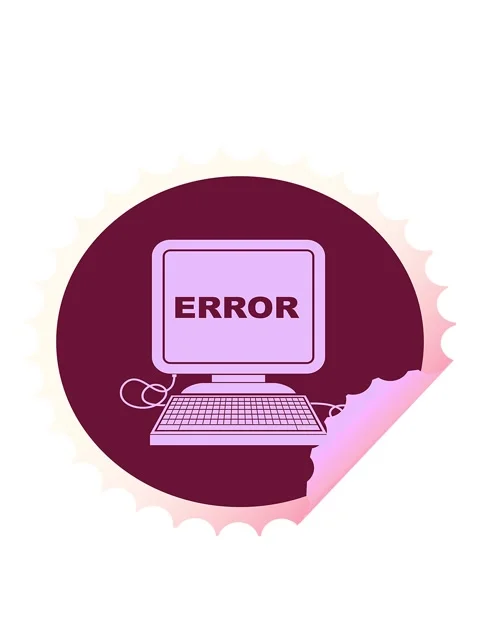 Bobbing motion animation of computer error vector illustration circular pee.. Stock Footage 324491452