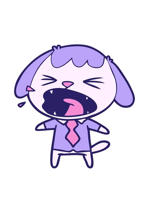Bobbing motion animation of cute cartoon dog barking Stock Footage 324203867