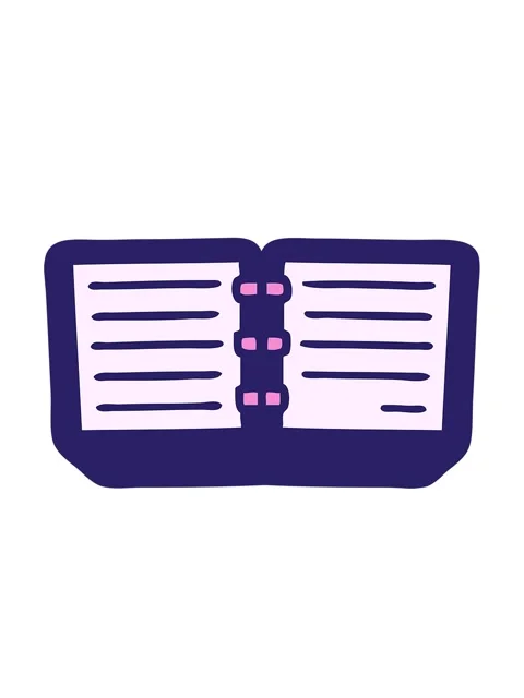 Bobbing motion animation of cute cartoon of a stack of diaries Stock Footage 324280067