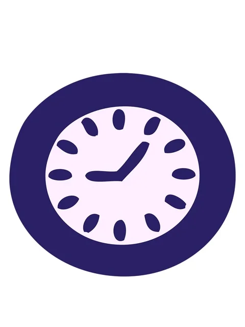 Bobbing motion animation of cute cartoon of a wall clock Stock Footage 324482255