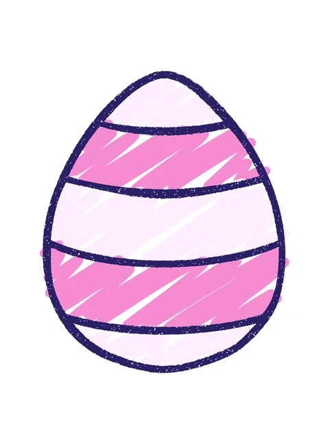 Bobbing motion animation of Easter Egg Chalk Drawing Stock Footage 324167151