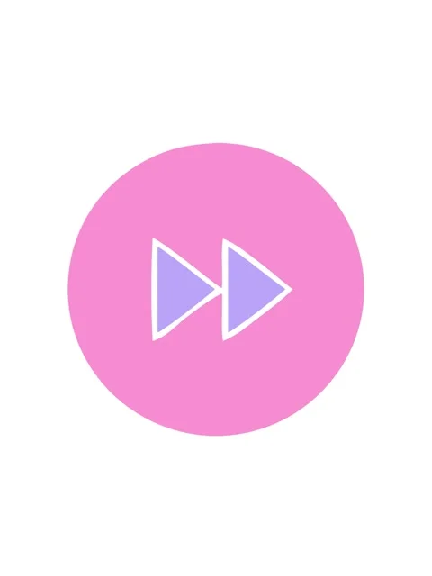 Bobbing motion animation of flat symbol of a fast forward button icon Stock Footage 324095857