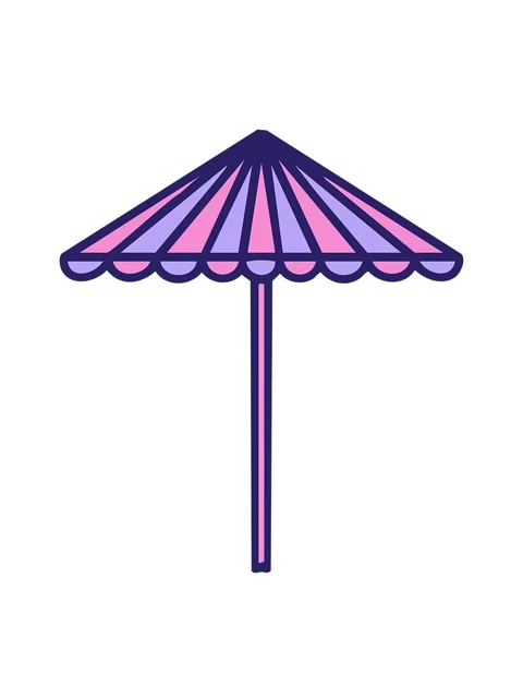 Bobbing motion animation of a folding beach parasol 스톡 동영상 324121596