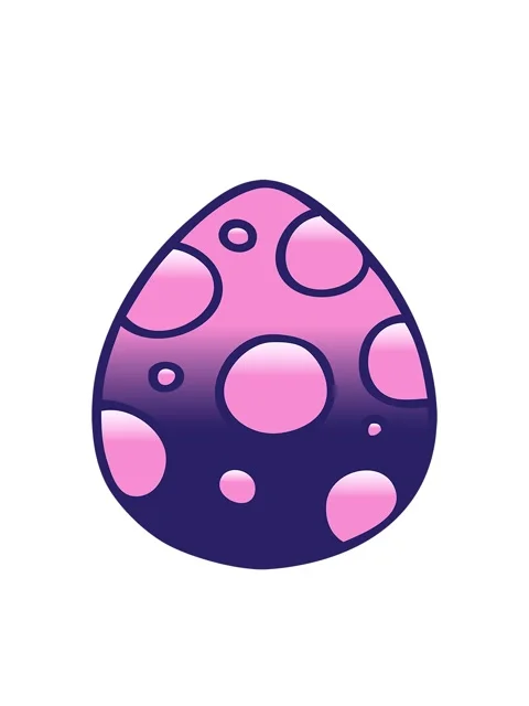 Bobbing motion animation of gradient shaded quirky cartoon easter egg Video stock 324140642