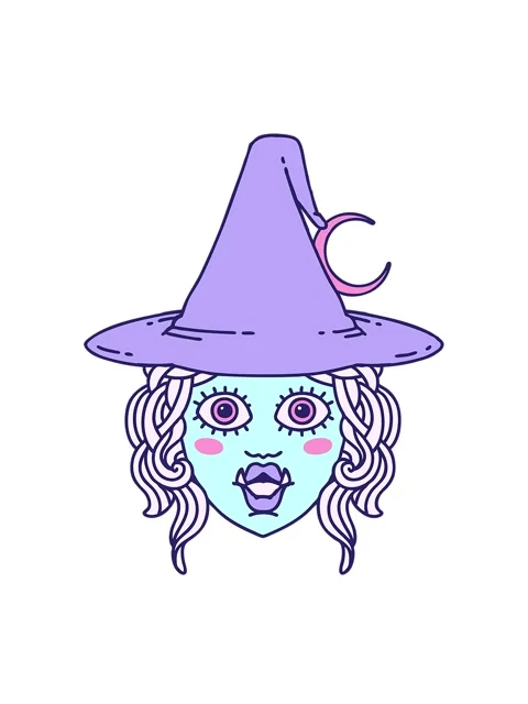 Bobbing motion animation of half orc witch character face Stock Footage 324292756