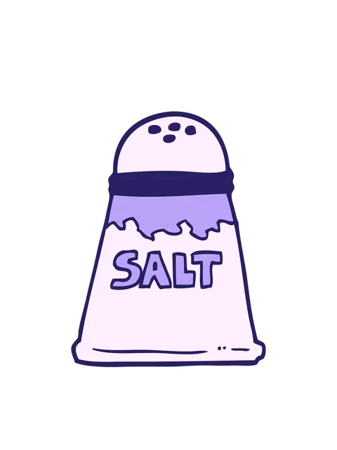 Bobbing motion animation of hand drawn doodle style cartoon salt shaker Stock Footage 323599050