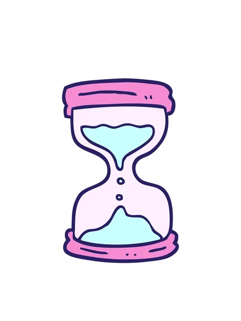 Bobbing motion animation of hand drawn doodle style cartoon hourglass Stock Footage 324066195