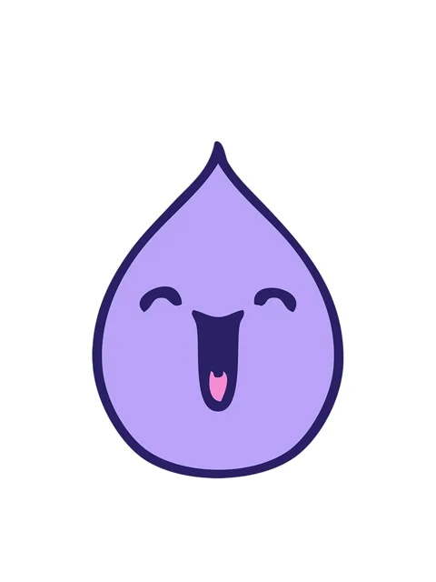 Bobbing motion animation of hand drawn quirky cartoon emotional rain drop Stock Footage 324088283