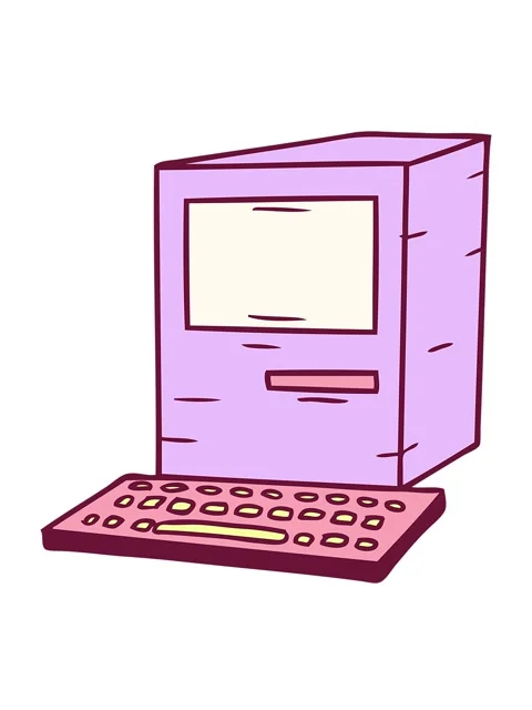 Bobbing motion animation of hand drawn cartoon doodle of a computer and key.. Stock Footage 324252252