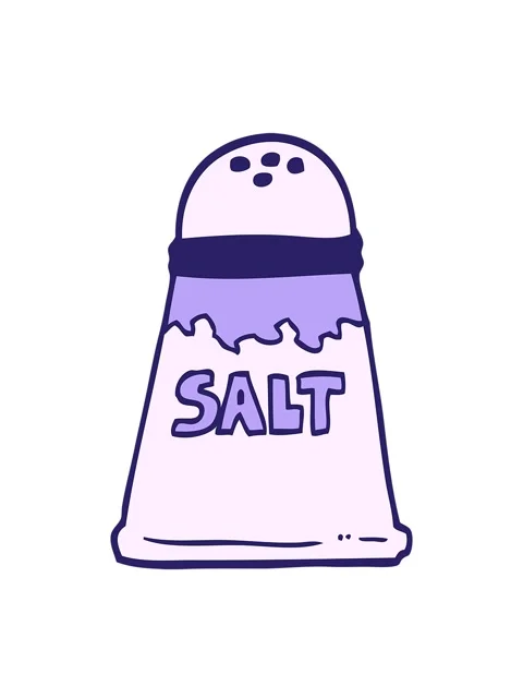 Bobbing motion animation of hand drawn doodle style cartoon salt shaker Stock Footage 324288845