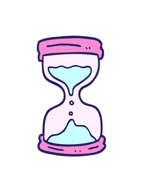 Bobbing motion animation of hand drawn doodle style cartoon hourglass Stock Footage 324453292