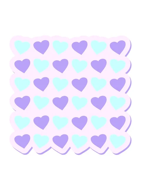 Bobbing motion animation of hearts repeat pattern sticker Stock Footage 324145874