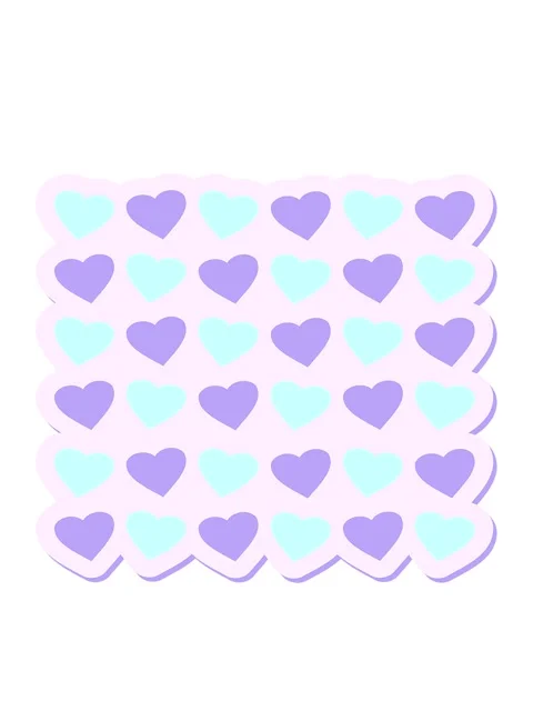 Bobbing motion animation of hearts repeat pattern sticker Stock Footage 324434274