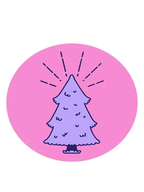 Bobbing motion animation of icon of a tattoo style pine tree Stock Footage 324162446