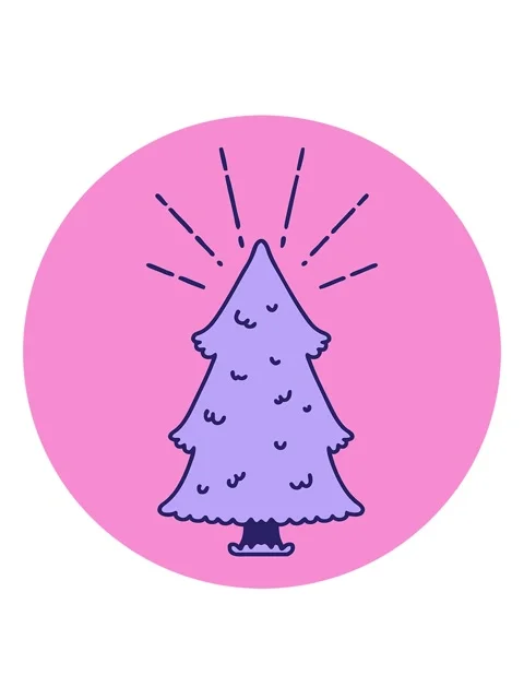 Bobbing motion animation of icon of a tattoo style pine tree Stock Footage 324163516