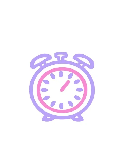 Bobbing motion animation of line drawing cartoon of a alarm clock icon Stock Footage 324446364