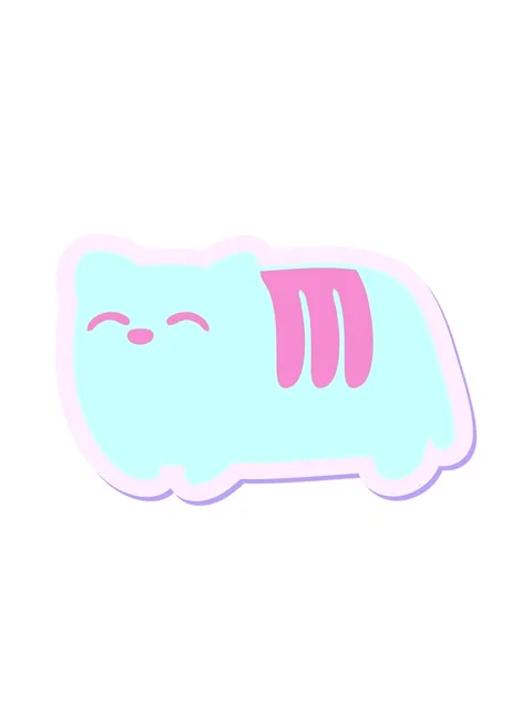 Bobbing motion animation of loaf cat sticker Stock Footage 324181812
