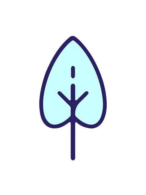 Bobbing motion animation of simple leaf illustration Video stock 324175521