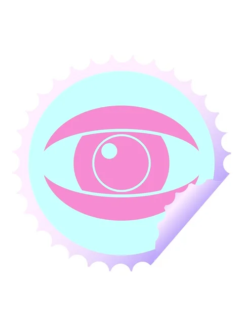 Bobbing motion animation of staring eye graphic vector circular peeling stick Stock Footage 324082071
