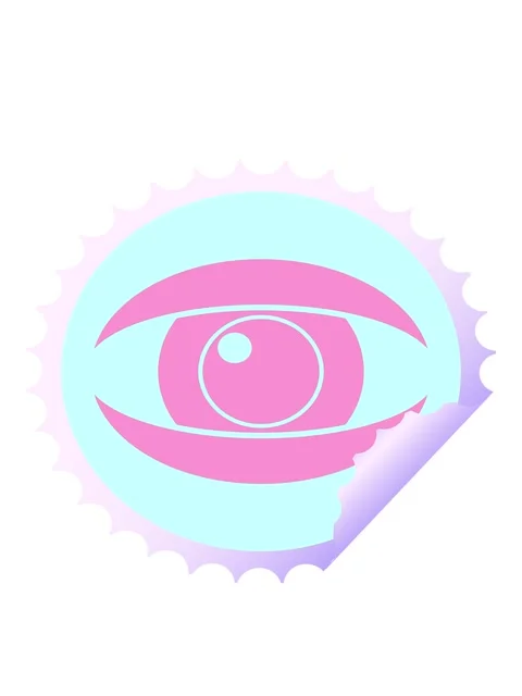 Bobbing motion animation of staring eye graphic vector circular peeling stick Stock Footage 324312916