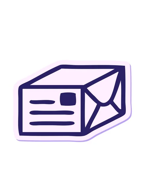 Bobbing motion animation of sticker of a cute cartoon paper parcel Stock Footage 324309505