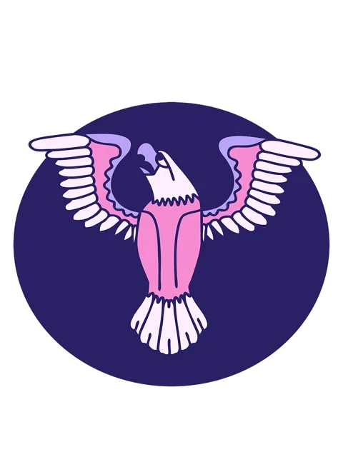 Bobbing motion animation of tattoo style image of an american eagle Stock Footage 324271760