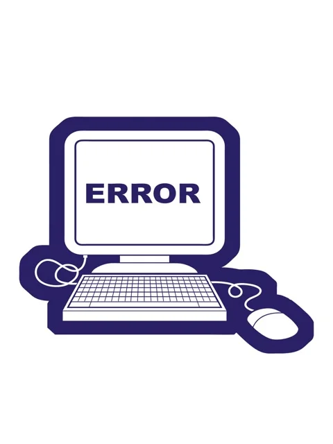 Bobbing motion animation of vector icon illustration of a computer error Stock Footage 324122368