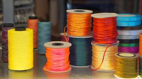 Bobbins and Threads Stock Photos