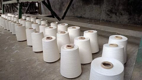 Bobbins fabric Fotos de archivo