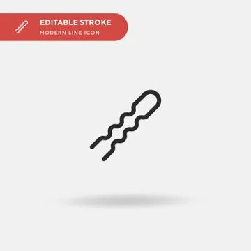 Bobby Pin Simple vector icon. Illustration symbol design template for web mob Stock Illustration