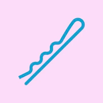 Bobby pin vector icon. isolated Stock Illustration