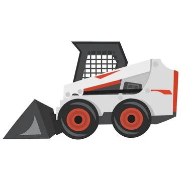 BobCat loader on white background - vector image Stock Illustration