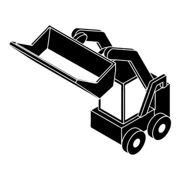 Bobcat machine icon, simple style Stock Illustration