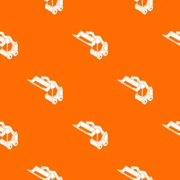 Bobcat machine pattern vector orange Stockillustratie