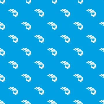 Bobcat machine pattern vector seamless blue Illustrazione stock