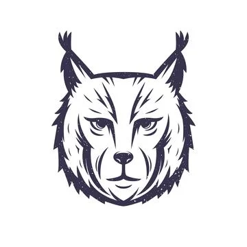Bobcat or lynx vector illustration with texture Stock Illustration