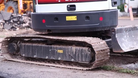 Bobcat Skid Steer Loader working Construction site Stock Footage 71322376