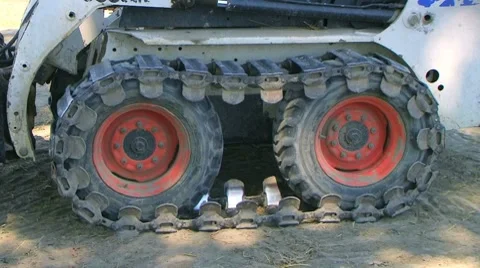 Bobcat Tracks Turning Stock Footage 8644991
