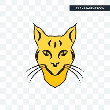 Bobcat vector icon isolated on transparent background, bobcat logo design Stock Illustration