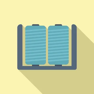 Bobine icon flat vector. Factory thread 스톡 일러스트