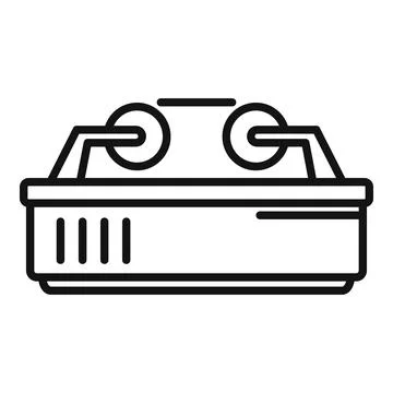 Bobine machine icon outline vector. Cotton factory Illustrazione stock