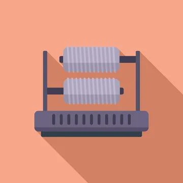Bobine roll icon flat vector. Factory thread 스톡 일러스트
