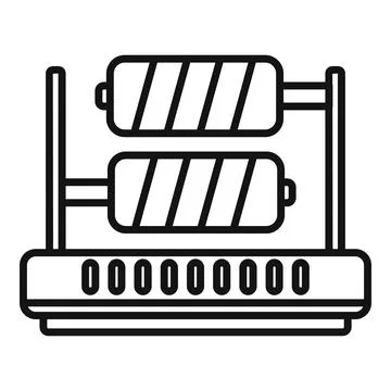 Bobine roll icon outline vector. Factory thread 스톡 일러스트