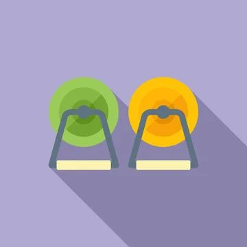 Bobine thread icon flat vector. Fabric plant Illustrazione stock