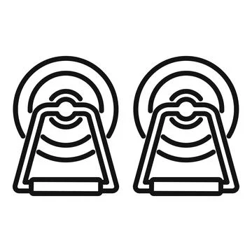 Bobine thread icon outline vector. Fabric plant 스톡 일러스트