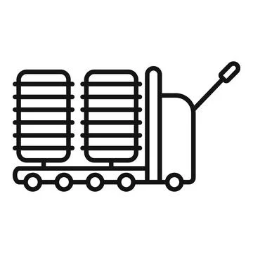 Bobine thread machine icon outline vector. Cotton factory 스톡 일러스트