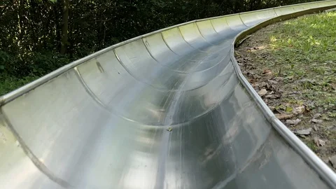 Bobsled Roller Coaster POV Ride Stock Footage 88244055