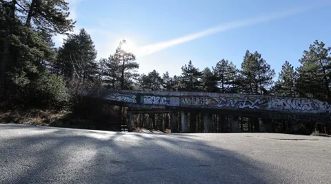Bobsled track Stock Footage 34647124